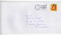 Enveloppe SUISSE HELVETIA Oblitération 1200 GENEVE 2 CENTRE COURRIER 15/12/1998 - Marcophilie