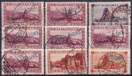 SAARGEBIET 1927 MI-Nr. Lot Dienstmarken O Used - Servizio