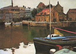 PEINTURES - TABLEAUX - Lucien Staquet - Honfleur - Colorisé - Carte Postale Ancienne - Peintures & Tableaux