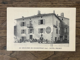 CPA Au Dejeuner De SOUSCEYRAC Hotel PRUNET - Sousceyrac