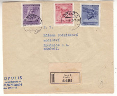 Tchecoslovaquie - Allemagne - Lettre Recom De 1943 - Oblit Prag 1 - Exp Vers Roudnice Nad Labem - Valeur 12 € ++ - Briefe U. Dokumente