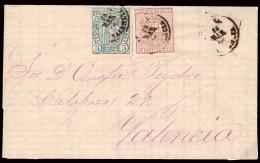 Valencia - Edi O 154+153 - Carta Mat Fech. Tp. II "Cullera" - Lettres & Documents