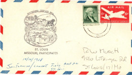 (N21) USA SCOTT # UC18 & 1031 - Butterfield Overland Mail - Via U.S. Navy Jet Aircraft 1958. - 2c. 1941-1960 Lettres
