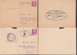 Alaska Arktis Bestätigungsst. Auf 15 Pf- GA Walter Ulbricht P78A Bzw. P74F  (je 70,-) USS Skate SSN578 Submarine Basis - Postcards - Used