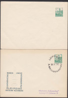 Wartburg Eisenach Zwei Privatumschläge Neutral Bzw. SoSt. Sachsenschau Leipzig 25.11.62 - Enveloppes Privées - Neuves