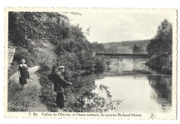 Belgique  -  Sy  - Vallee De L'ourthe  Et Pierre Tombale  Du Peintre Richard Heintz - Pecheur - Hamoir