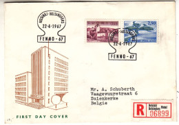 Finlande - Lettre Recom De 1967 - Oblit Helsinki -Château - Valeur 4 Euros - - Lettres & Documents