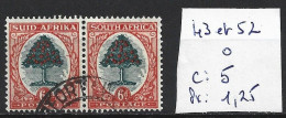 AFRIQUE DU SUD 43 ET 52 EN PAIRE Oblitérés Côte 5 € - Used Stamps