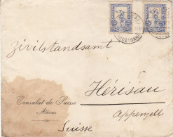 GREECE 1910  LETTER SENT FROM ATHENS TO HERISAU - Brieven En Documenten