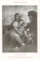 FRANCE - Paris - Musée Du Louvre - Leonard De Vinci - La Vierge - L'enfant Jésus Et Sainte Anne - Carte Postale Ancienne - Musea