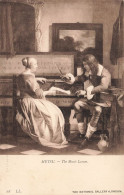 PEINTURES - TABLEAUX - Metsu - The Music Lesson - Carte Postale Ancienne - Peintures & Tableaux