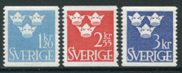 SWEDEN 1964 Definitive: Crowns MNH / **.  Michel 525-27 - Nuevos
