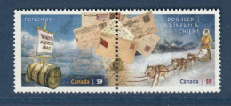 Canada, Yv 2600, 2601, Mi 2720, 2721, **, Attelage De Chiens, Traineau, - Ongebruikt