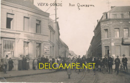 59 // VIEUX CONDE    Carte Photo   Rue Gambetta - Conde Sur Escaut