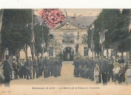 78 // MONTESSON   La Mairie Et La Place Un 14 Juillet / Pompiers / Musique - Montesson