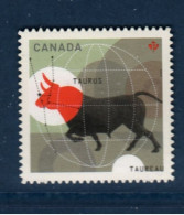 Canada, Yv 2595, Mi 2715, **, Autocollant, Zoodiaque, Taureau, - Nuevos