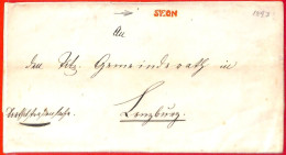 Aa1864 - SWITZERLAND - Postal History - PREPHILATELIC COVER - SEON Aargau 1893 - ...-1845 Prephilately