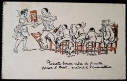 Illustrateur A. Willette - Publicité Ovomaltine - Pierrot - Pierrette Mère De Famille (Homme) Pense Surtout à Ovomaltine - Ordner, P.