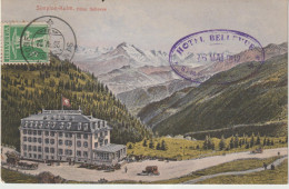 Suisse :  Simplon  Kulm , Hôtel  Bellevue  , Cachet - Bellevue