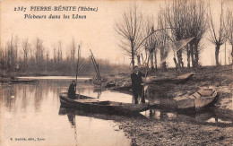 PIERRE BENITE (Rhône) - Pêcheurs à L'Epervier Dans Les Lônes - Ecrit (2 Scans) - Pierre Benite