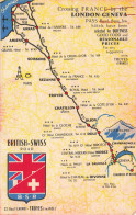 CARTES GEOGRAPHIQUES - British-Swiss Road - Colorisé - Carte Postale Ancienne - Landkarten