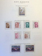 San Marino 1983 Annata Completa 20 V.  Montata Su 2 Fogli Marini ( Album 2 ) - Unused Stamps