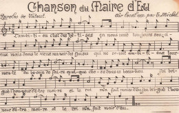 FOLKLORES - Musique - Chanson Du Maire D'Eu - Carte Postale Ancienne - Música