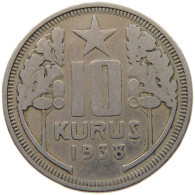 TURKEY 10 KURUS 1938  #c023 0381 - Turquie