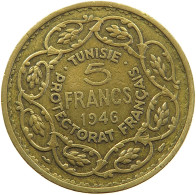 TUNISIA 5 FRANCS 1946  #c067 0193 - Tunisie