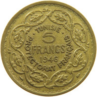 TUNISIA 5 FRANCS 1946  #a093 0689 - Tunisie