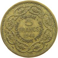 TUNISIA 5 FRANCS 1946  #a093 0687 - Tunisie