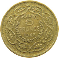 TUNISIA 5 FRANCS 1946  #a019 0483 - Tunisie