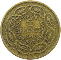 TUNISIA 5 FRANCS 1946  #a018 0787 - Tunisie