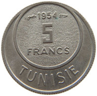 TUNISIA 5 FRANCS 1954  #a089 0427 - Tunisie