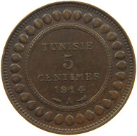 TUNISIA 5 CENTIMES 1914  #a095 0251 - Tunisie