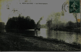 12925 - Val D'Oise  -  MERY Sur OISE :   LES  REMORQUEURS  Circulée En 1910 - Mery Sur Oise