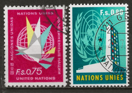 NATIONS-UNIES - GENEVE: Obl., N° YT 8 Et 9, TB - Oblitérés