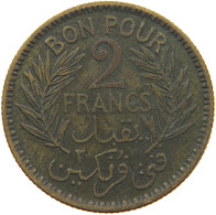 TUNISIA 2 FRANCS 1945  #s020 0175 - Tunisie