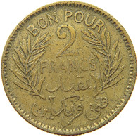 TUNISIA 2 FRANCS 1945  #a018 0863 - Tunisie