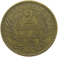 TUNISIA 2 FRANCS 1941  #c080 0215 - Tunisie