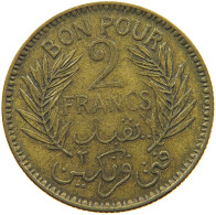 TUNISIA 2 FRANCS 1941  #a034 0343 - Tunisie