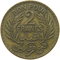 TUNISIA 2 FRANCS 1924  #s040 0855 - Tunisie