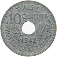 TUNISIA 10 CENTIMES 1942  #c064 0445 - Tunisie