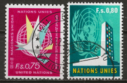 NATIONS-UNIES - GENEVE: Obl., N° YT 8 Et 9, TB - Gebraucht