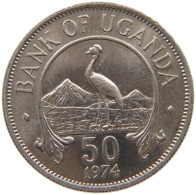 UGANDA 50 CENTS 1974  #c033 0469 - Uganda