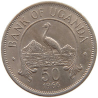 UGANDA 50 CENTS 1966  #c071 0171 - Oeganda