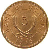 UGANDA 5 CENTS 1966  #s067 0171 - Ouganda