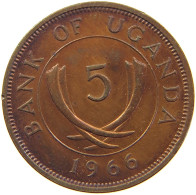 UGANDA 5 CENTS 1966  #c062 0243 - Ouganda