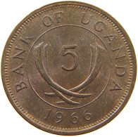 UGANDA 5 CENTS 1966  #s062 0275 - Uganda