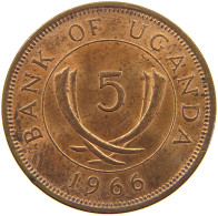 UGANDA 5 CENTS 1966  #c081 0371 - Ouganda